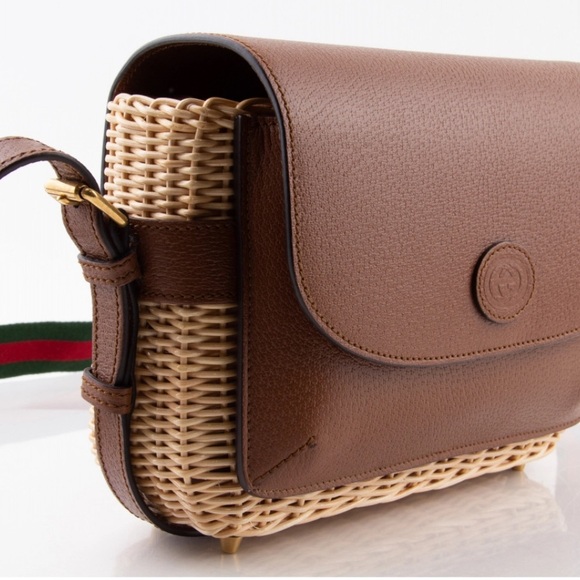 GUCCI Sherry Line Wicker Bag - Picture 11 of 14